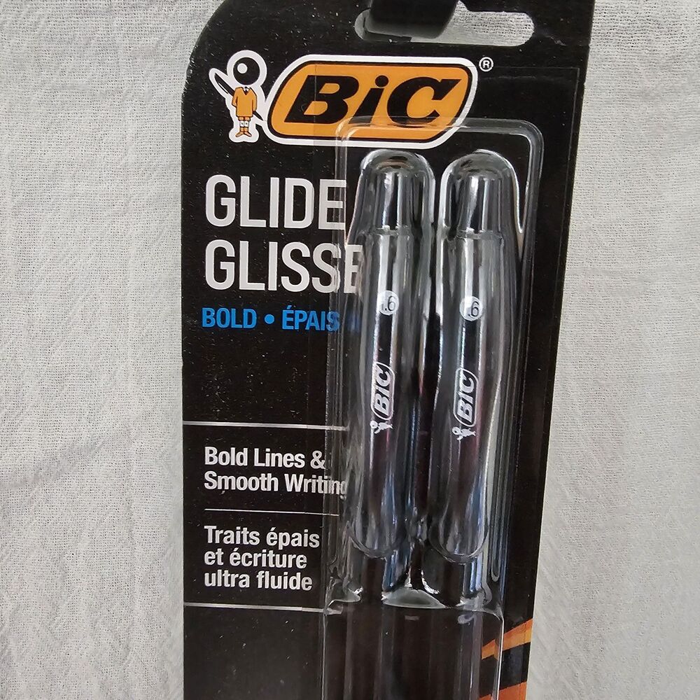 BIC Velocity Bold Retractable Ball Pen, Bold Point (1.6mm), Black, 2-Count